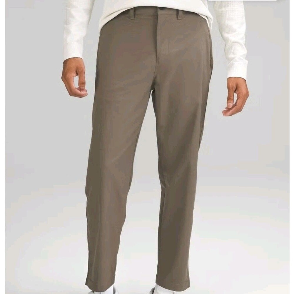 NWOT Lululemon Size 36x29.5 Relaxed Tapered Smooth Twill Trouser Pants Khaki